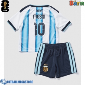 Fotballdrakt Barn Argentina Lionel Messi #10 Hjemmedraktsett VM 2026 Kortermet (+ Korte bukser)